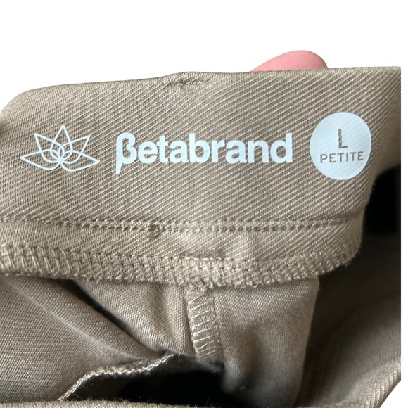 Betabrand Petite L Khaki Stretch Bootcut Dress Pants Women Casual Office - Picture 3 of 5